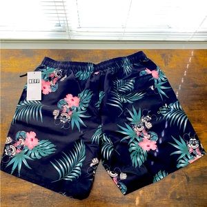 Neff Disney Collection Mickey Mouse Swim Trunks SZ M NWT